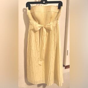 Cynthia Steffe strapless sundress lemon yellow